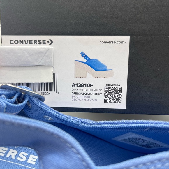 Converse WMNS A13810F
CHUCK 70 DE LUXE HEEL MULE OX OPEN SKY/EGRET Platform Heel - Picture 14 of 16